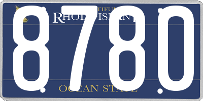 RI license plate 8780