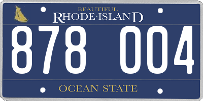 RI license plate 878004