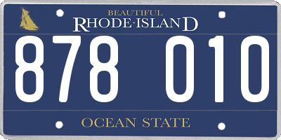 RI license plate 878010