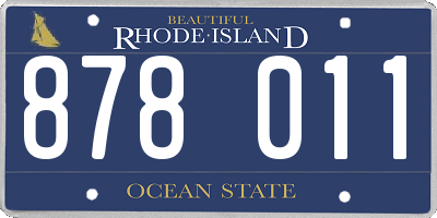 RI license plate 878011
