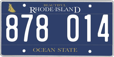 RI license plate 878014