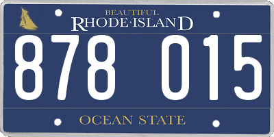 RI license plate 878015
