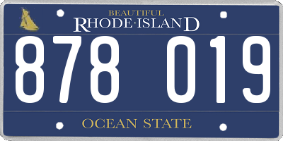 RI license plate 878019