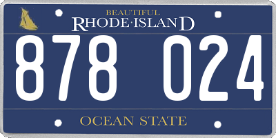 RI license plate 878024