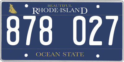 RI license plate 878027