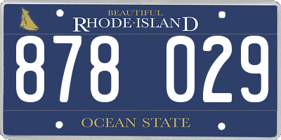 RI license plate 878029