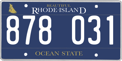 RI license plate 878031