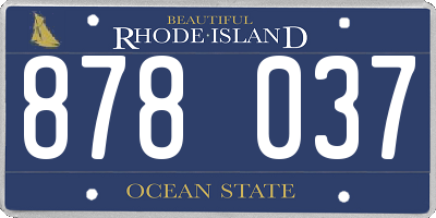 RI license plate 878037
