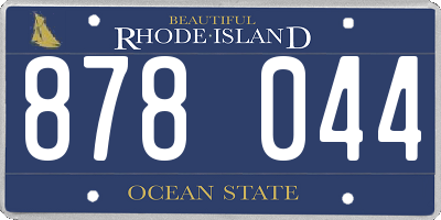 RI license plate 878044
