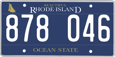 RI license plate 878046