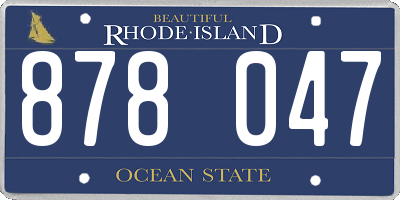 RI license plate 878047