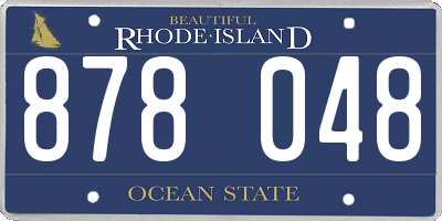 RI license plate 878048