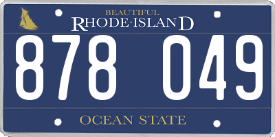 RI license plate 878049