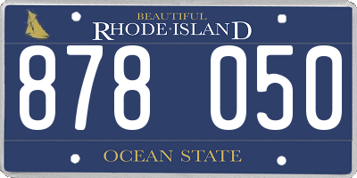 RI license plate 878050