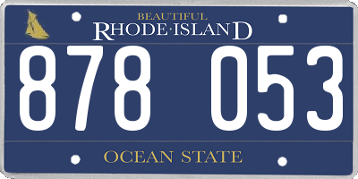 RI license plate 878053