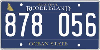 RI license plate 878056