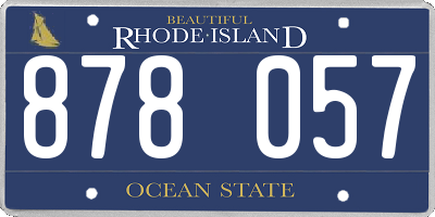 RI license plate 878057