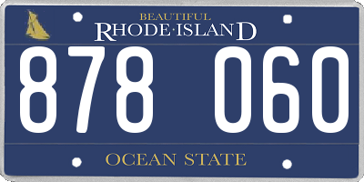 RI license plate 878060
