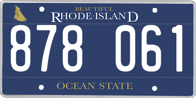 RI license plate 878061