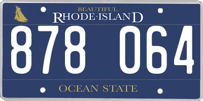 RI license plate 878064