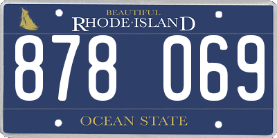 RI license plate 878069