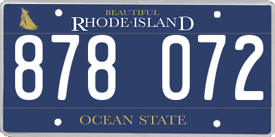 RI license plate 878072