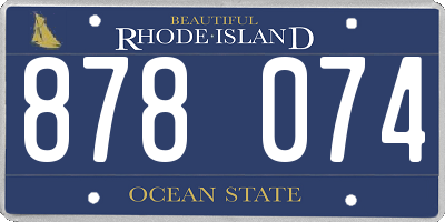 RI license plate 878074