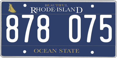 RI license plate 878075