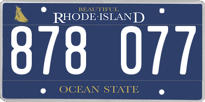 RI license plate 878077