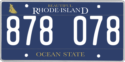 RI license plate 878078