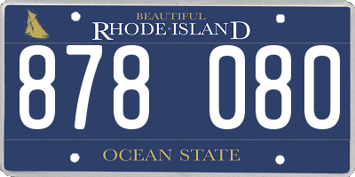 RI license plate 878080