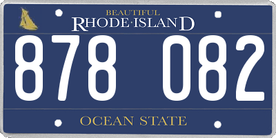 RI license plate 878082