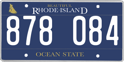 RI license plate 878084