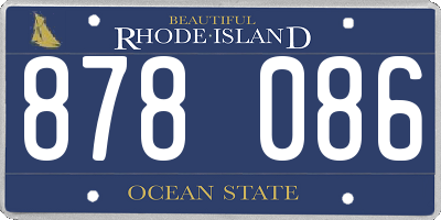 RI license plate 878086