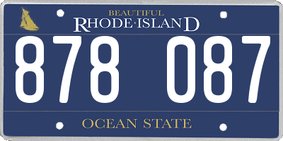 RI license plate 878087