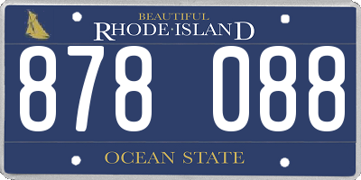 RI license plate 878088