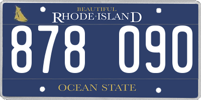 RI license plate 878090