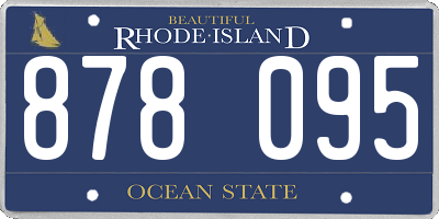 RI license plate 878095