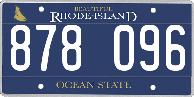 RI license plate 878096