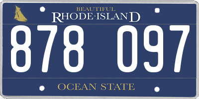 RI license plate 878097
