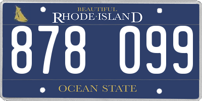 RI license plate 878099