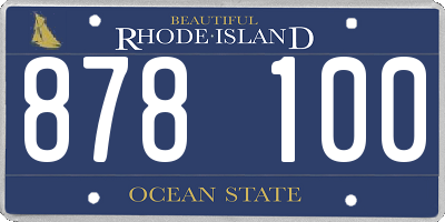 RI license plate 878100