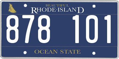 RI license plate 878101