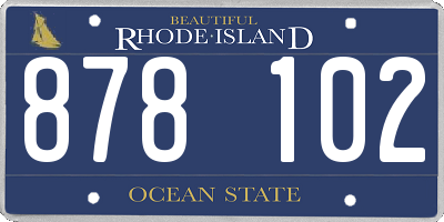 RI license plate 878102