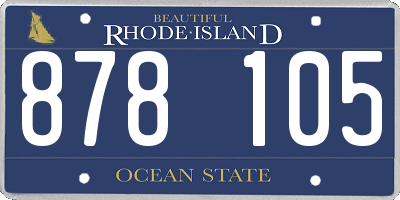 RI license plate 878105