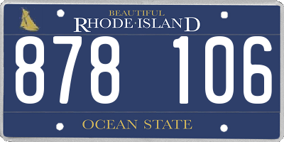 RI license plate 878106
