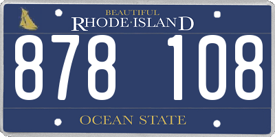 RI license plate 878108
