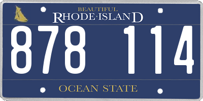 RI license plate 878114
