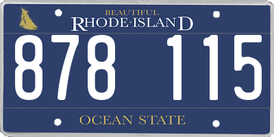 RI license plate 878115