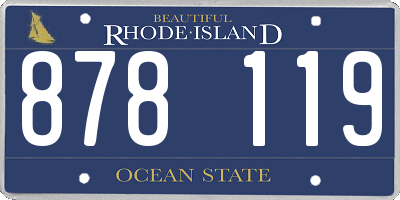 RI license plate 878119